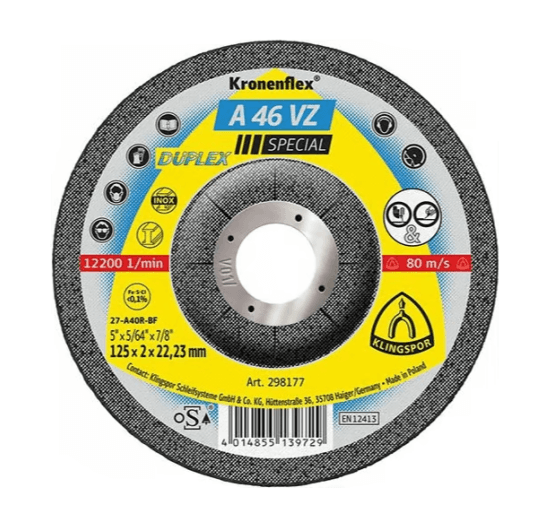 דיסק חיתוך לפלדה/פלב"מ KLINGSPOR 332632 A 4.1/2X1.6