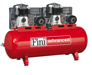 מדחס 500 ליטר 7.5X2 כ"ס 400V עם רצועה תוצרת FINI
