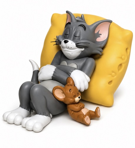 פסל דקורטיבי טום וג’רי – רגע של מנוחה |   7,5cm Tom & Jerry Decorative Sleeping Statue
