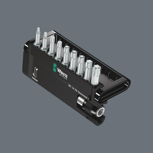 סט ביטים TORX בחיבור 1/4 משושה קומפקטי הכולל 10 חלקים במארז Bit-Check מתקפל.