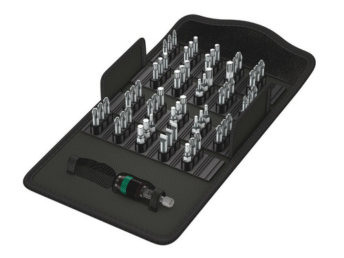 סט ביטים 1/4 Bit-Safe אוניברסלי הכולל 61 חלקים במארז טקסטיל.