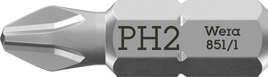 ביט פיליפס קשיח Z 851/1 במידה PH 2 ואורך 25 מ"מ מבית Wera.