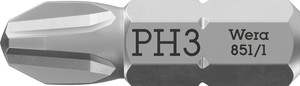 ביט פיליפס קשיח Z 851/1 במידה PH 3 ואורך 25 מ"מ מבית Wera.