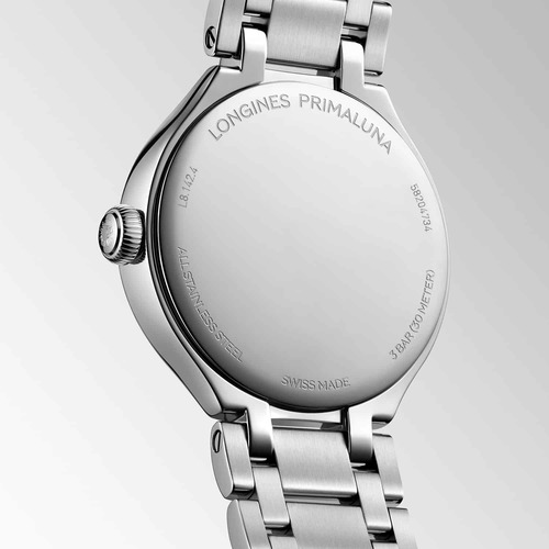 Longines L81424076 PrimaLuna 30MM נשים לונג'ין יבואן רשמי משובץ יהלומים