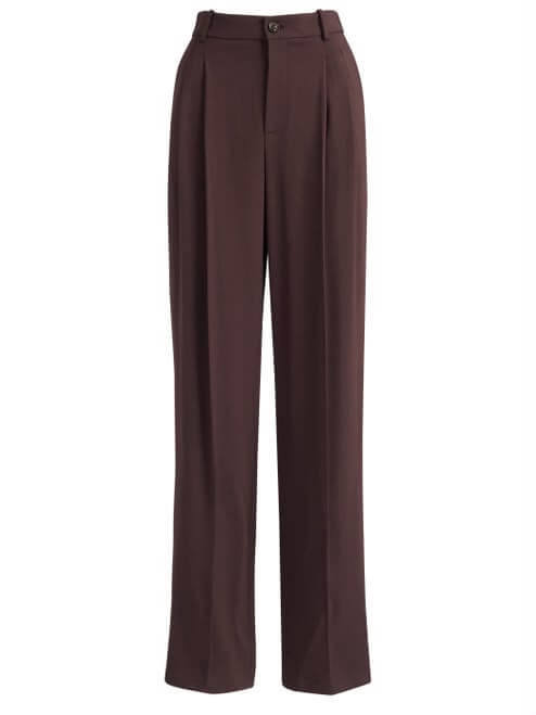 Gabardine trousers with darts