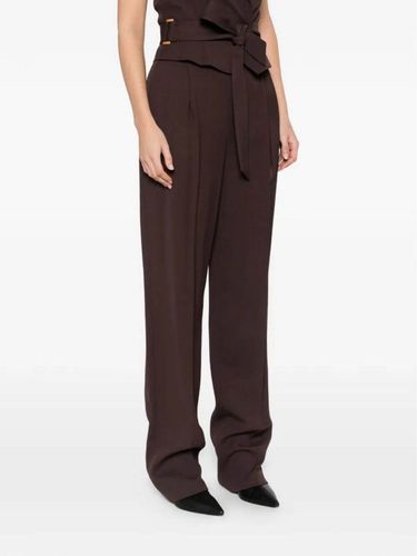 Gabardine trousers with darts