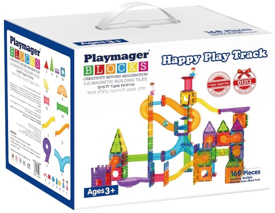 משחק מגנטים לונה פארק 168 חלקים PLAYMAGER