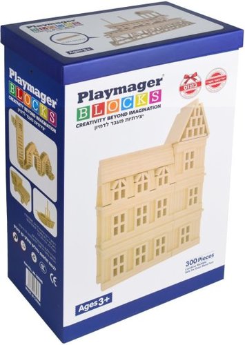 חלקי עץ להרכבה 300 חלקים Playmager