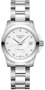 Longines L33774876 Conquest 34MM נשים יהלומים לונג