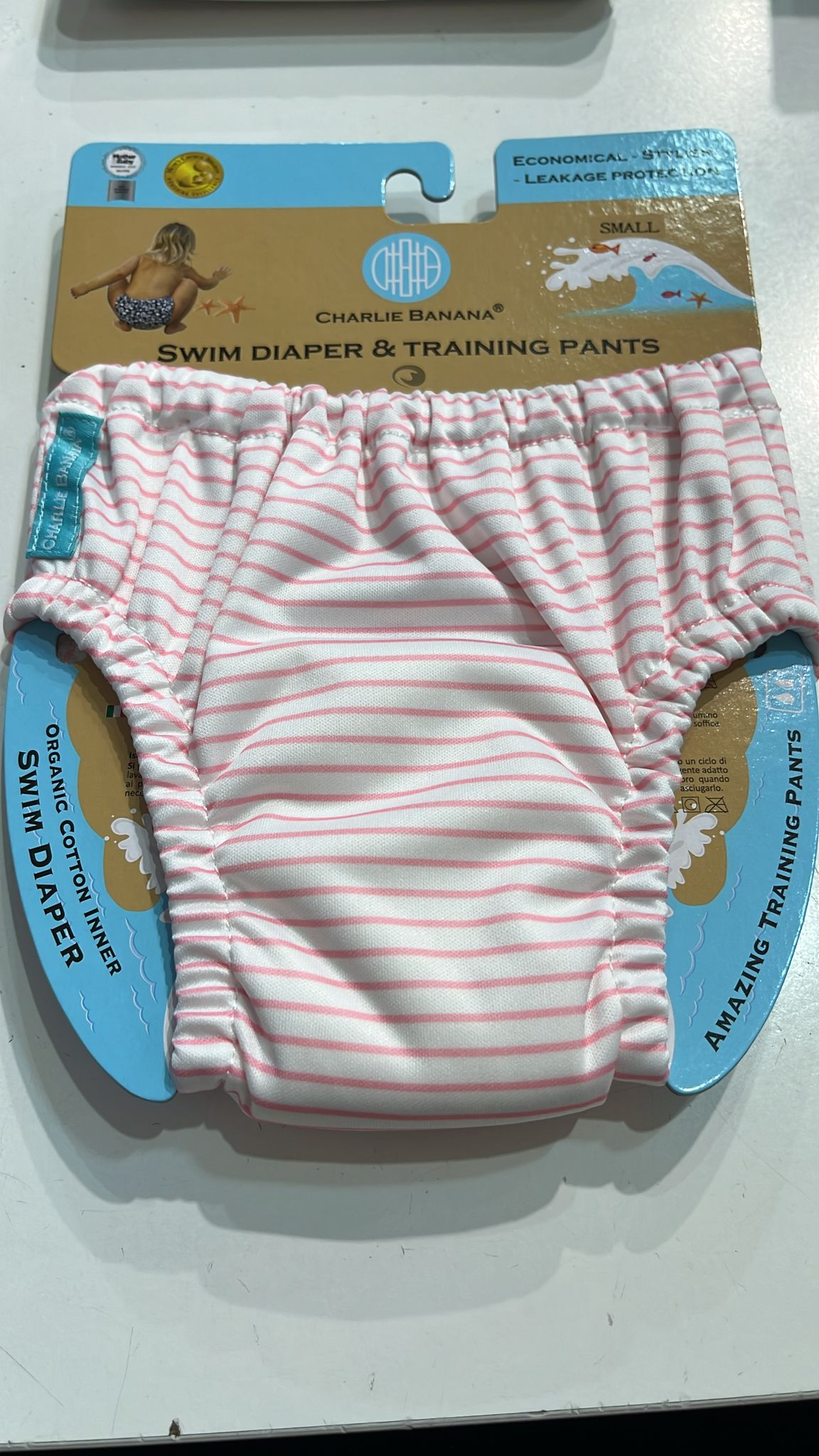 חיתול   שחייה   PENCIL STRIPES PINK