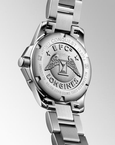Longines L33774876 Conquest 34MM נשים יהלומים לונג'ין יבואן רשמי