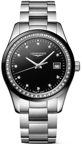 Longines L23870576 Conquest Classic 36MM נשים 56 יהלומים לונג'ין יבואן רשמי