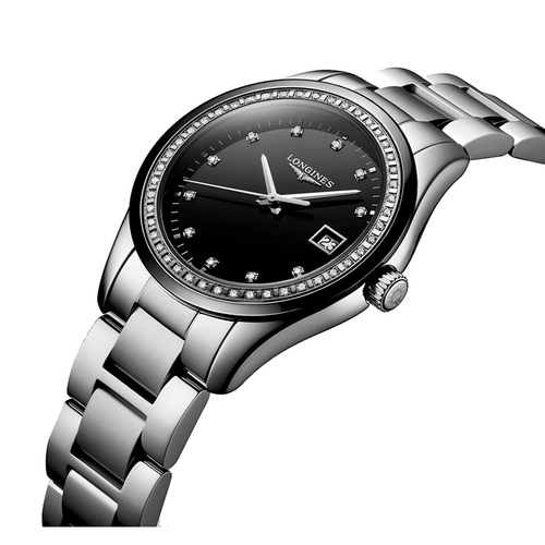 Longines L23870576 Conquest Classic 36MM נשים 56 יהלומים לונג'ין יבואן רשמי