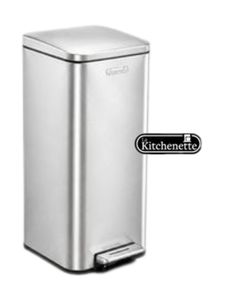 פח דוושה 30 ליטר מעוצב מבית La Kitchenette – שילוב מושלם של סטייל ונוחות צבע כסף
