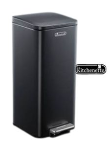 פח דוושה 30 ליטר מעוצב מבית La Kitchenette – שילוב מושלם של סטייל ונוחות צבע שחור