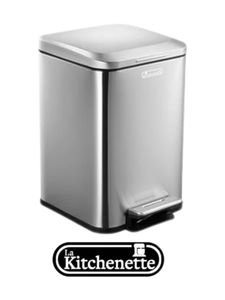 פח דוושה 20 ליטר La Kitchenette - הפתרון המושלם למטבח המודרני בצבע ניקל