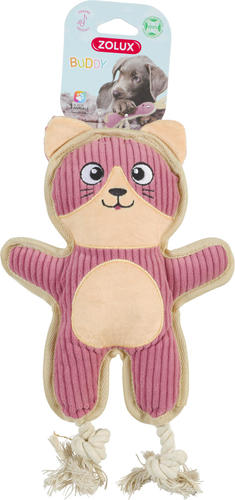 זולוקס בובת חתול ורוד פרוותי לכלבים  BUDDY PLUSH TOY CAT PINK