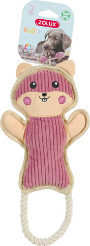 זולוקס בובת אוגר ורוד פרוותי לכלבים  BUDDY PLUSH TOY HAMSTER PINK