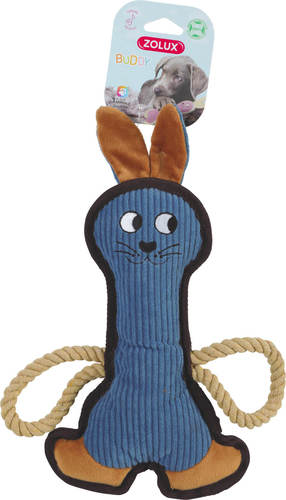 זולוקס בובת ארנב כחול פרוותי לכלבים  BUDDY PLUSH TOY RABBIT BLUE