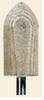 אבן גומי קונית להשחזה 10X20 6 דגם Noga TX