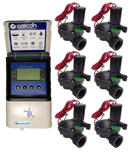 מחשב השקיה גלקון AC6 BT מארז עם 6 ברזים 1