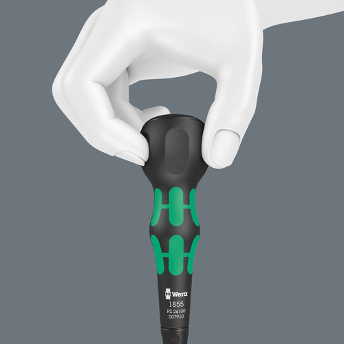 מברג פוזידרייב עם ידית כדור (Ball-Grip) במידה PZ 2 ואורך להב 100 מ