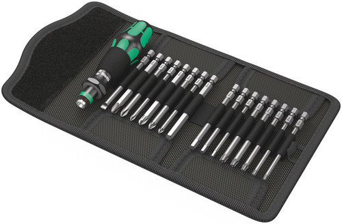 סט ביטים וידית מברג 1/4 מדגם Kraftform Kompakt 60 עם 17 חלקים.