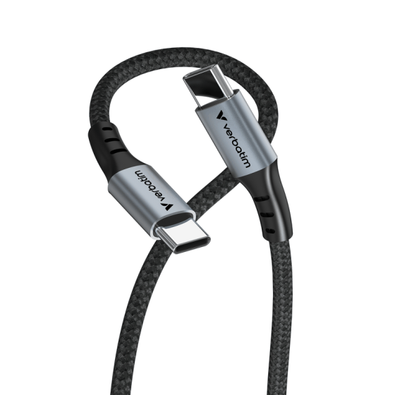 כבל Verbatim Sync & Charge USB-C to USB-C 1.2m 100W Black