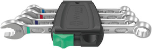 סט מפתחות רינג פתוח אינצ'י Joker 6003 עם 4 חלקים במנשא קליפס קשיח.