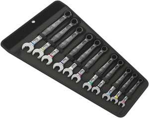 סט מפתחות פתוח-רינג Joker 6003 מבית Wera, הכולל 11 מפתחות במידות מ"מ בנרתיק ייעודי.