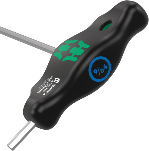 מברג אלן ידית T עם פרופיל Hex-Plus וכן HF (פונקציית החזקה ייעודית holding function) במידה 3/16 אינץ' ואורך להב 150 מ