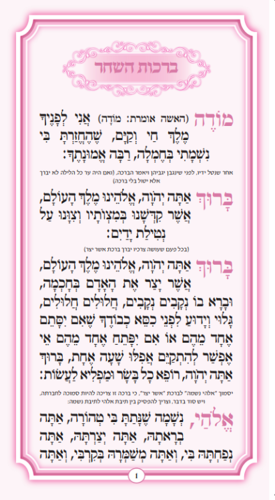 ברכות השחר עם קריאת שמע-ורוד