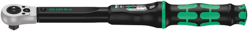 ידית מומנט ראצ'ט Click-Torque C 2 מתכווננת כיוון כפול במידה 1/2 מרובע, טווח 20-100 Nm.