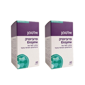 מבצע זוגי | פרוביוטיק אנזים | לשעבר דיג'סט | פעולה כפולה | זני פרוביוטיקה ואנזימי עיכול | סה"כ 120 כמוסות | אלטמן | ALTMAN