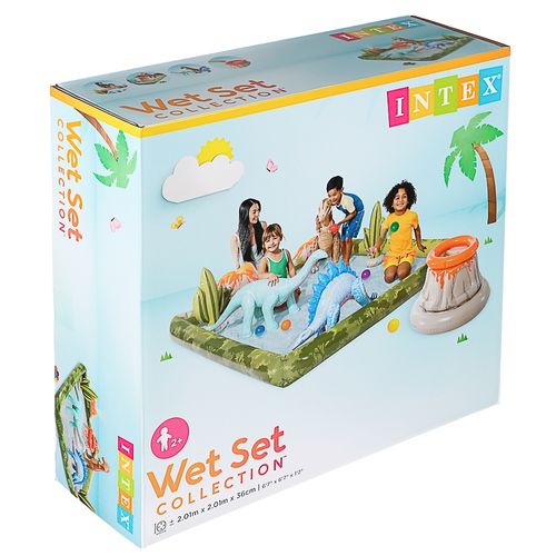 בריכת פעילות מתנפחת פארק הדינוזאורים עם משחקי טבעת וכדורים 56132