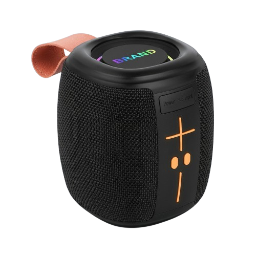 רמקול BT שחור 5W רצועה כתומה