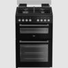 תנור דו תאי משולב כיריים גז 60 ס"מ דגם KFDM62129BB בקו BEKO שחור