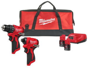 סט מברגות 12V בראשלס + 2 סוללות 2.0Ah + מטען Milwaukee M12 BLPP2D-202B 4933500139