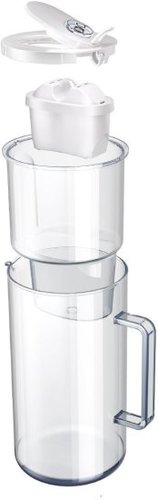 קנקן מים מזכוכית 2.5 ליטר דגם Glass + סנן AQUAPHOR Maxfor+ Mg צבע לבן