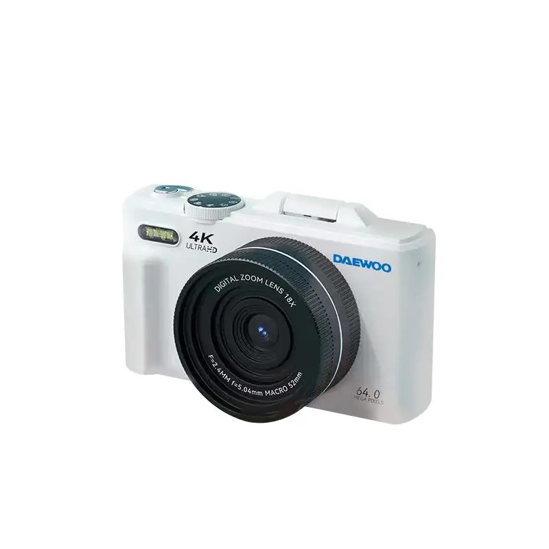 מצלמה דיגיטלית עם מסך מתכוונן DAEWOO DA-6480 4K 64MP WIFI לבן