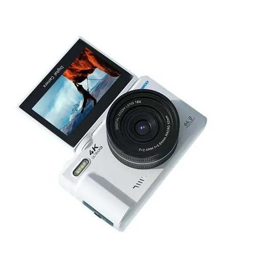 מצלמה דיגיטלית עם מסך מתכוונן DAEWOO DA-6480 4K 64MP WIFI לבן