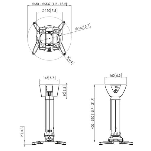 מתקן תליה למקרן PPC1540 Vogels