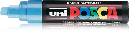 מרקר UNI-POSCA לתחביב ויצירה רחב במיוחד PC-17K