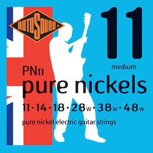 סט מיתרים 0.11 לחשמלית ROTOSOUND PURE NICKEL