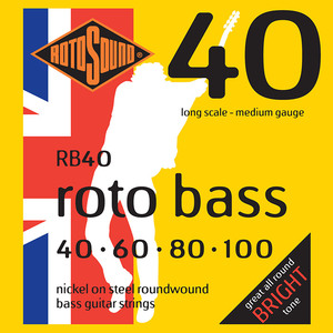 סט מיתרים ניקל לבס ROTOSOUND RB40 0.40