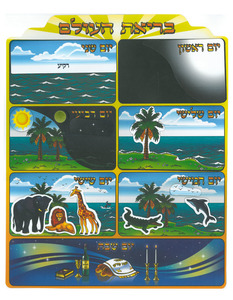 ערכת קישוט פעילה ללוח קיר בריאת העולם / ריטרם