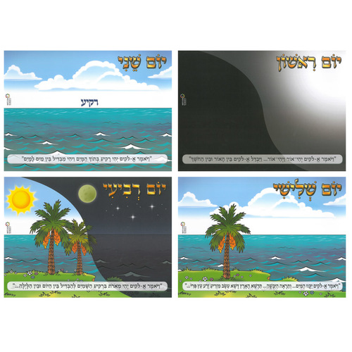 ערכת תמונות + סיפור הבריאה ללוח קיר / ריטרם