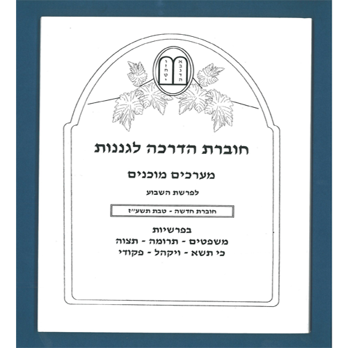 חוברת מערכים לפרשת שבוע שמות ב'