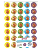 מדבקות עגולות  כדי שמן 18 מ"מ/מדבקידס
