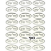 6 דפי מדבקות מזל טוב כסף שקוף